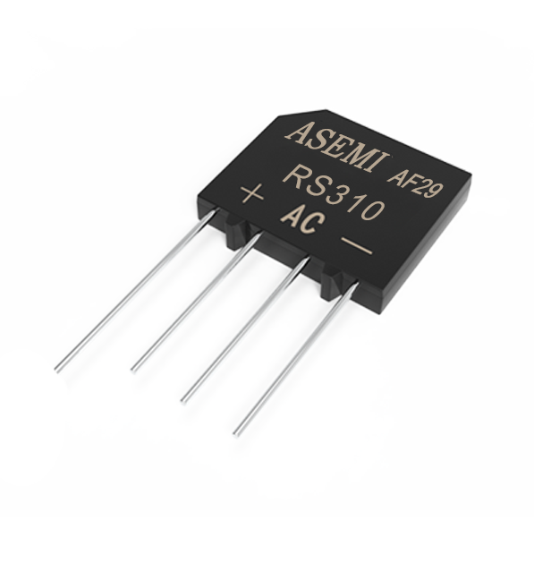 RS310/RS308/RS307/RS306，ASEMI整流橋,插件小扁橋采用60MIL規(guī)格GPP芯片，開關(guān)小電源、