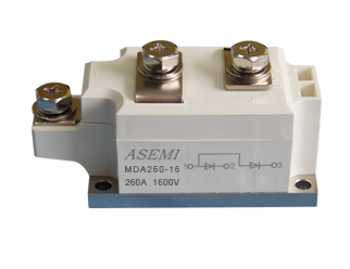 MDA260-16,MDA260-12,MDA260-10,MDA260-08,  ASEMI單臂共陽(yáng)極整流模塊